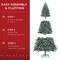 Best Choice Products Pre-Lit Pre-Decorated Holiday Christmas Pine Tree w/ Flocked Tips, Lights, Base - Blue Spruce